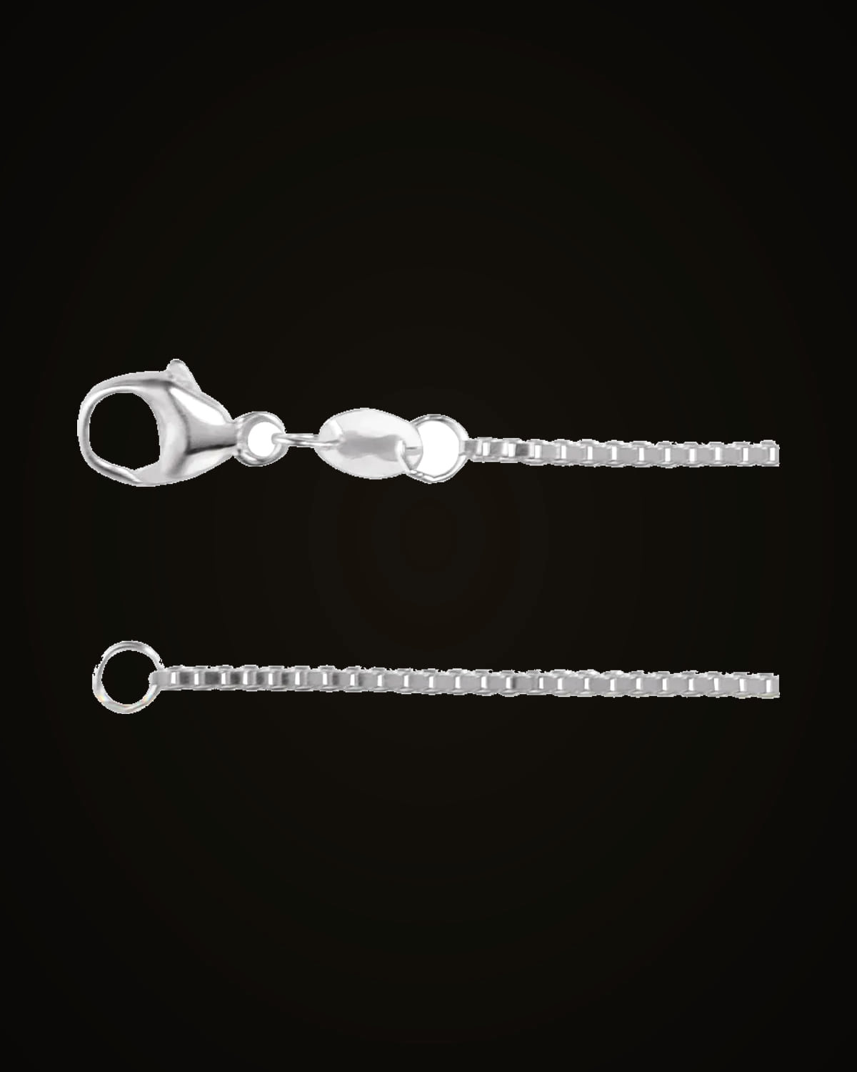 Diamond-Cut Box Chain — Sterling Silver