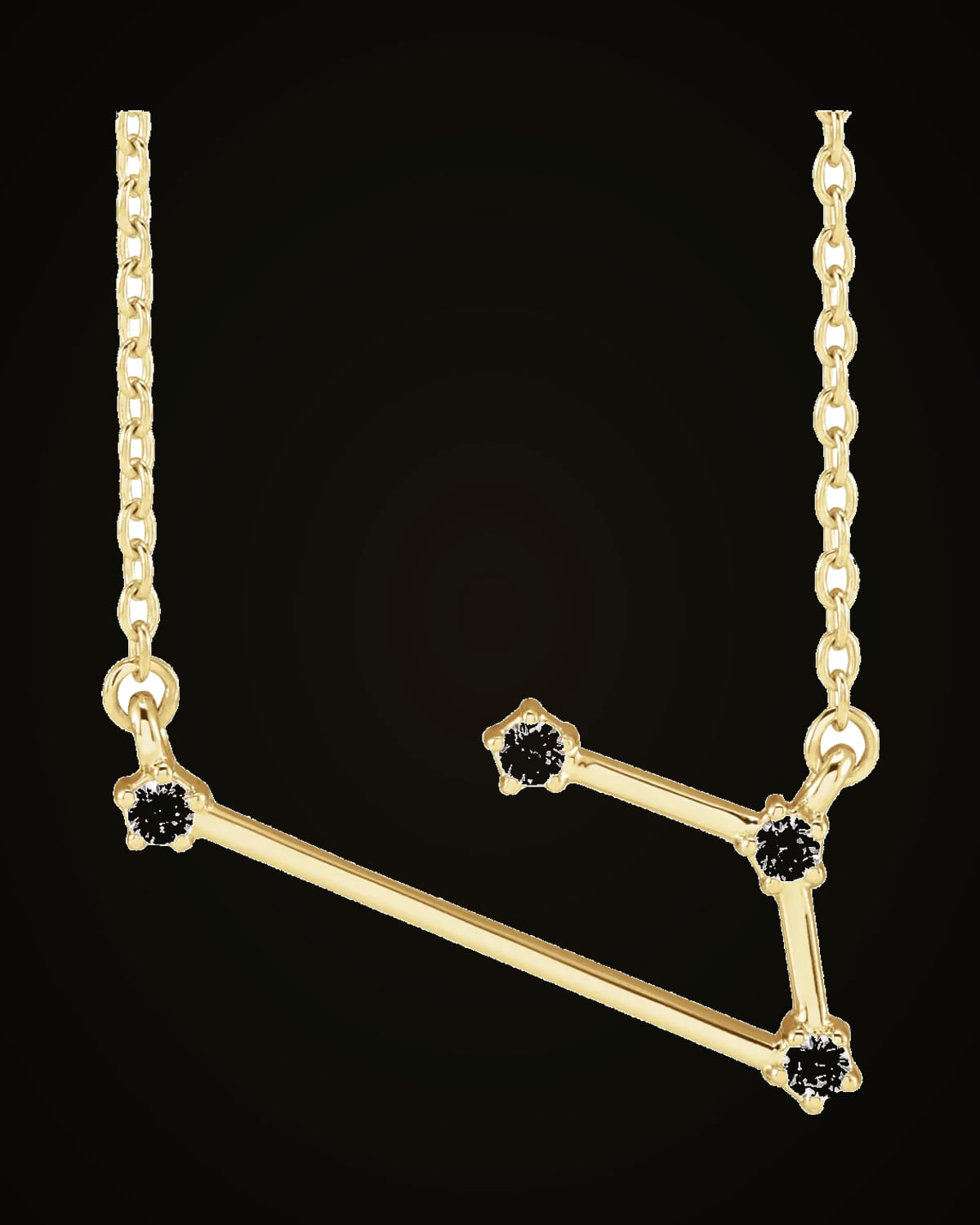 0.08 CTW Natural Diamond Aries Necklace — 14K Yellow Gold · I1 · H+