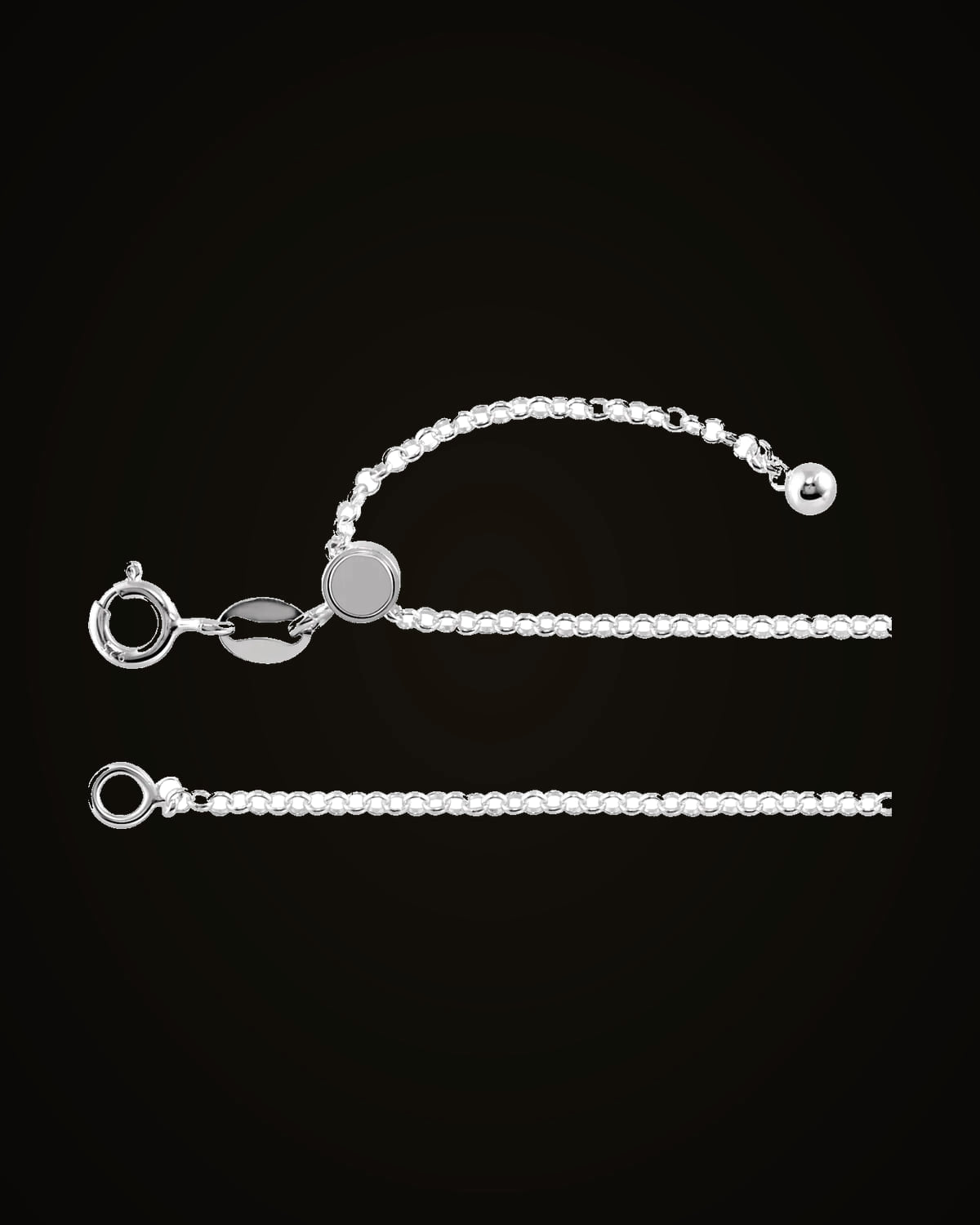 Adjustable Rolo Chain — Sterling Silver
