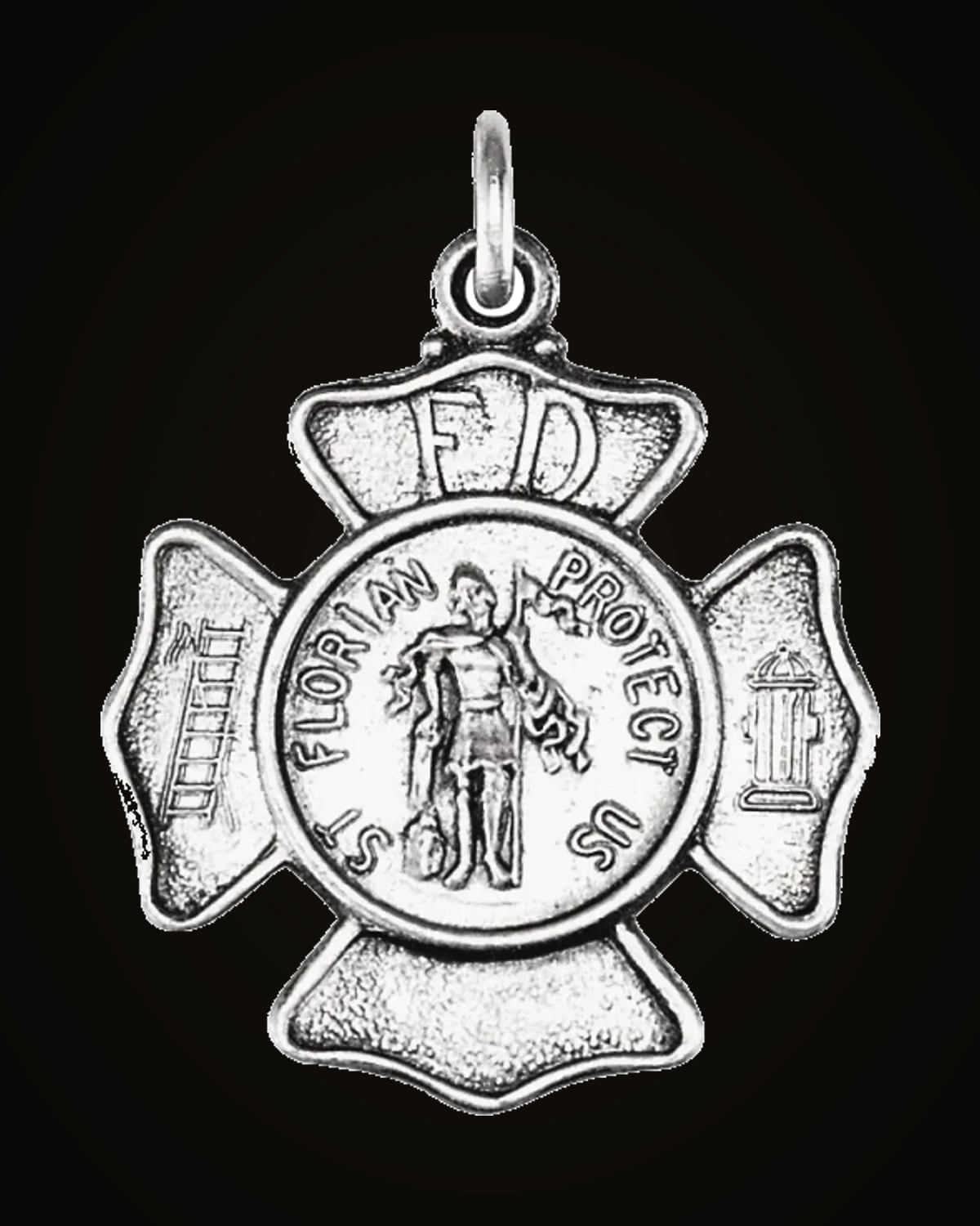 St. Florian Shield Medal — Sterling Silver