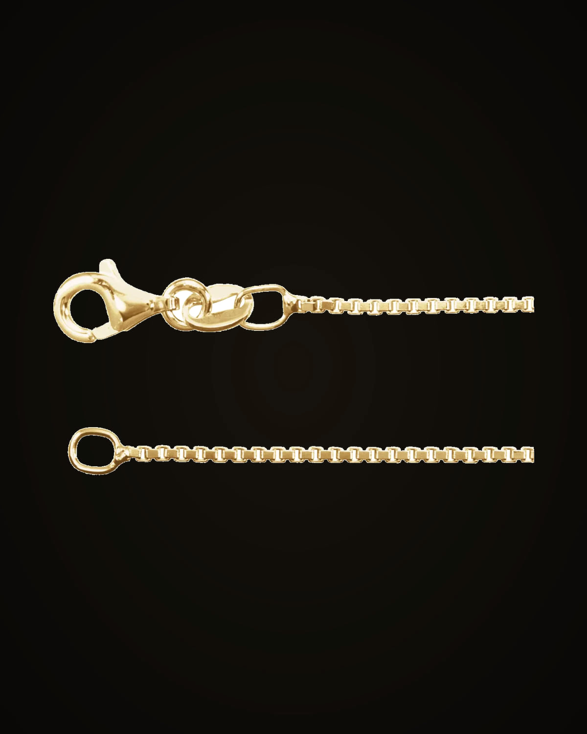 Diamond-Cut Box Chain — 18K Yellow Gold-Plated on 18K Yellow Gold Vermeil
