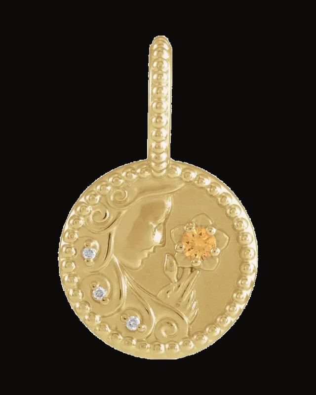 Zodiac Charm/Pendant — 14K Yellow Gold · 2 mm