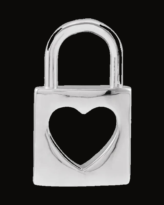 Pierced Heart Lock Necklace or Pendant