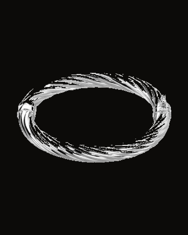 Hinged Bangle Bracelet — Sterling Silver