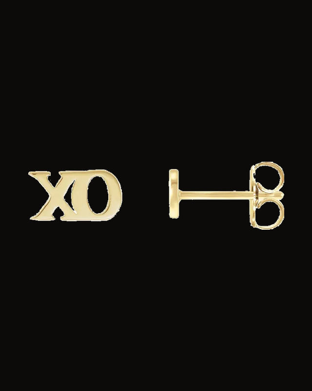 Petite "xo" Stud Earrings — 14K Yellow Gold
