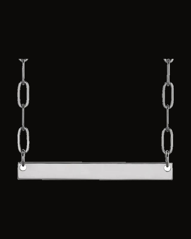 Engravable Bar Necklace — Sterling Silver