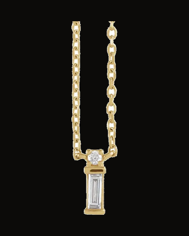 0.07 CTW Natural Diamond Necklace — 14K Yellow Gold