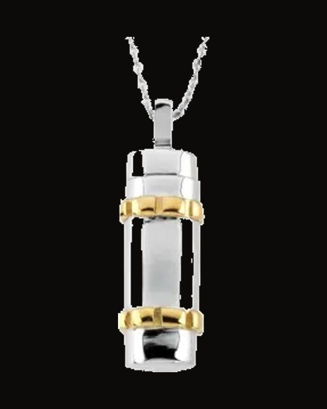 Cylinder Ash Holder Necklace — 14K Yellow Gold-Plated on Sterling Silver