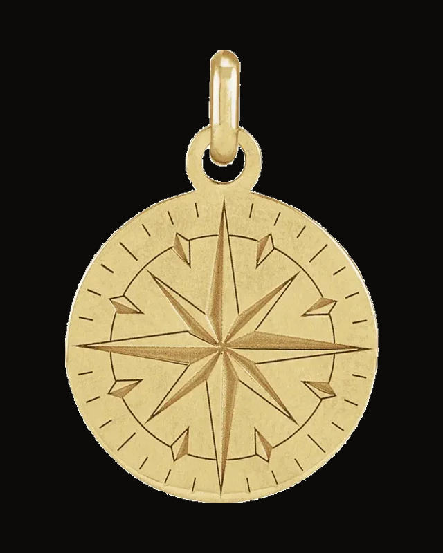 Compass Necklace or Pendant — Sterling Silver