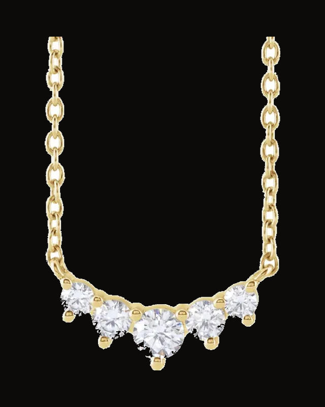 1/3 CTW Lab-Grown Diamond Graduated Necklace