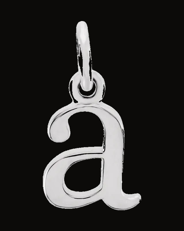 Lowercase Initial Necklace or Charm/Pendant