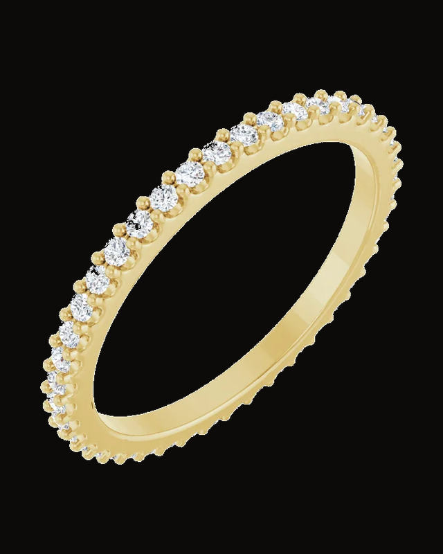 3/8 CTW Lab-Grown Diamond Eternity Band — 14K Yellow Gold · 2.15 x 1.7 mm · Size 7