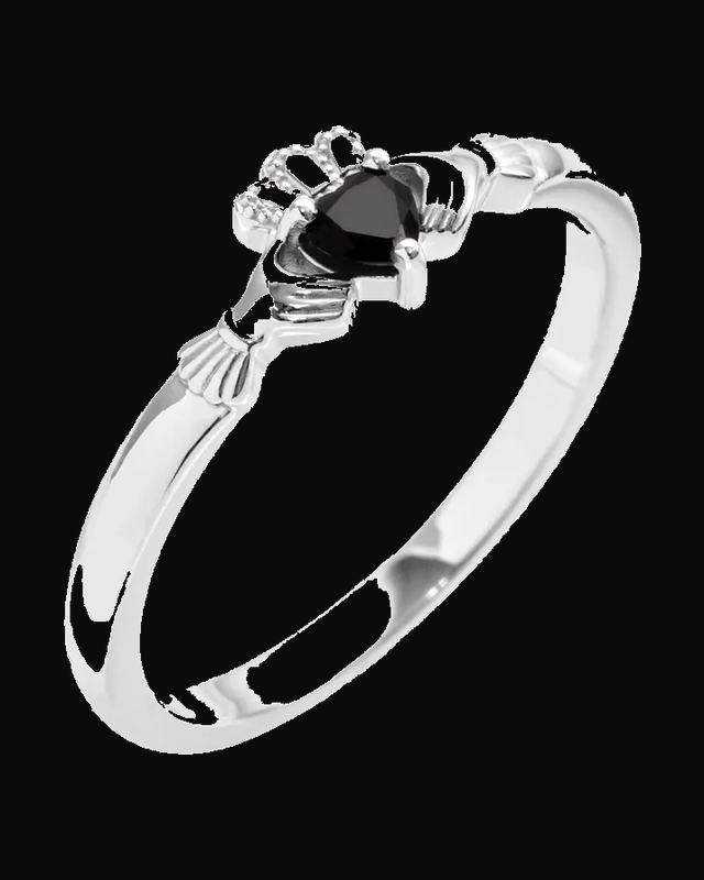 Accented Claddagh Ring — Sterling Silver · 1.71 mm