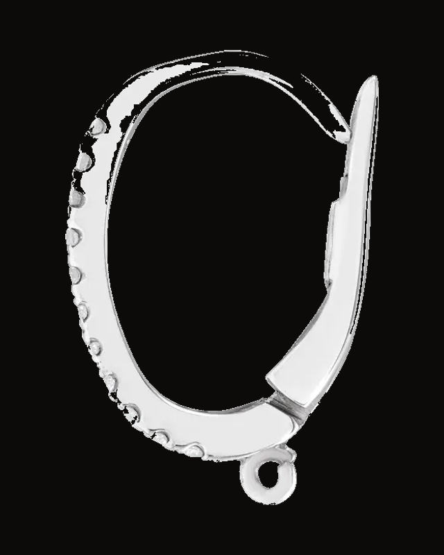 1/8 CTW Lab-Grown Diamond Click-In Lever Back Earring Top