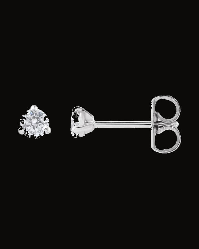 Cocktail-Style Stud Earrings — 14K White / Yellow Gold