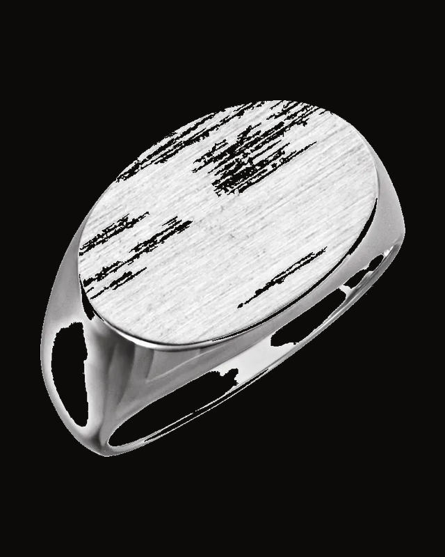 Oval Signet Ring — Sterling Silver · 3.97 mm