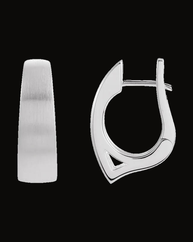 Hinged Hoop Earrings — Sterling Silver
