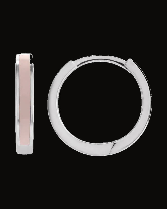 Enamel Hoop Earrings