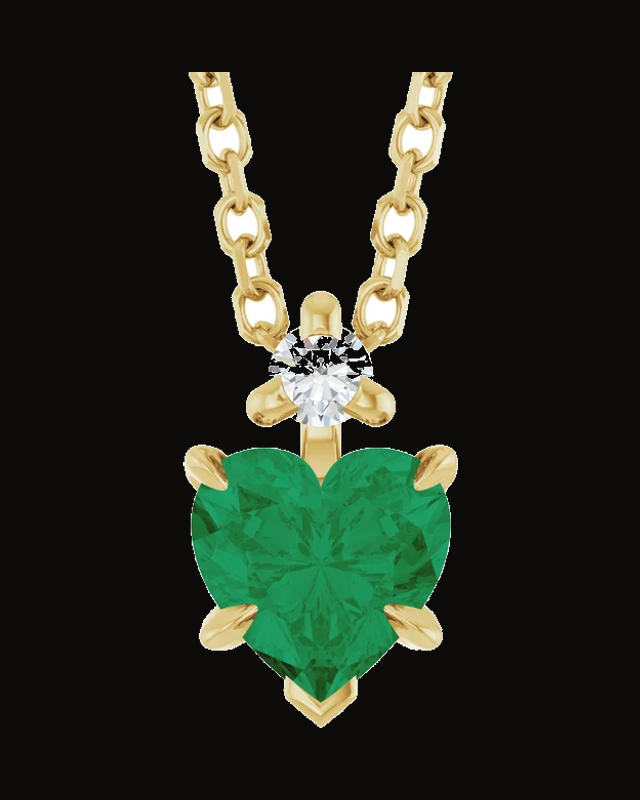 Accented Heart Necklace or Pendant