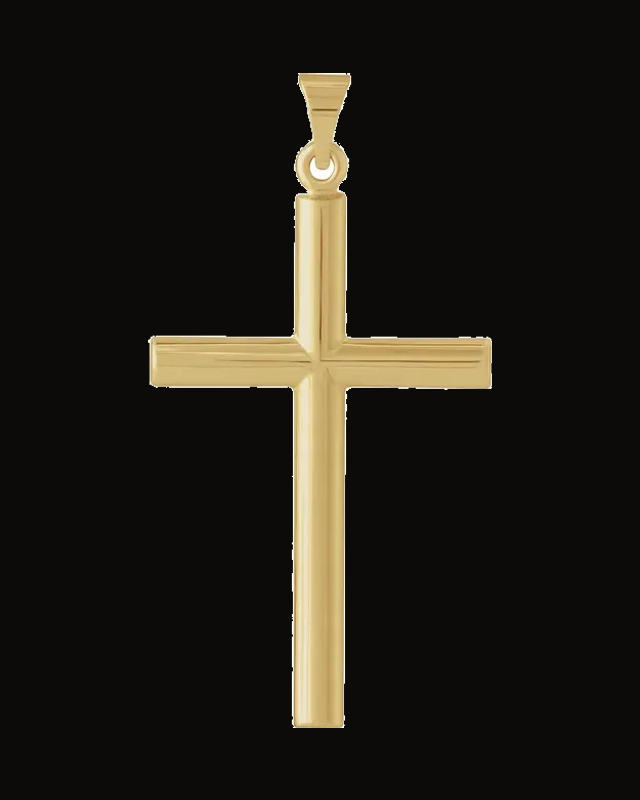 Cross Pendant — 14K White / Yellow Gold