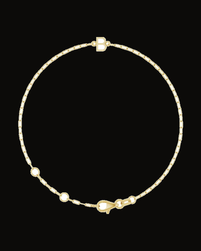 Initial Bracelet — 14K Yellow Gold