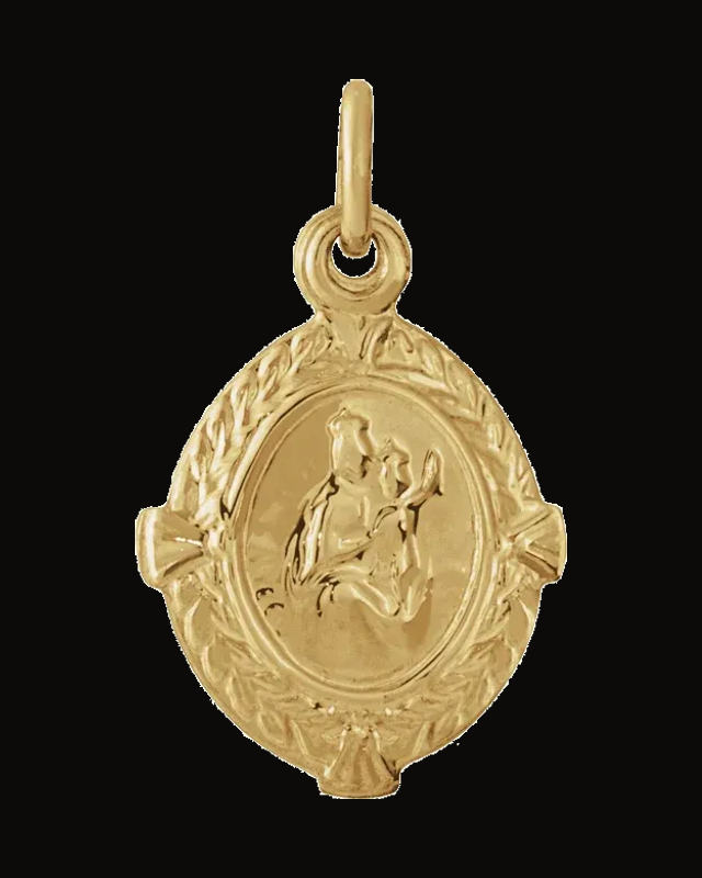 Scapular Medal — 14K Yellow Gold