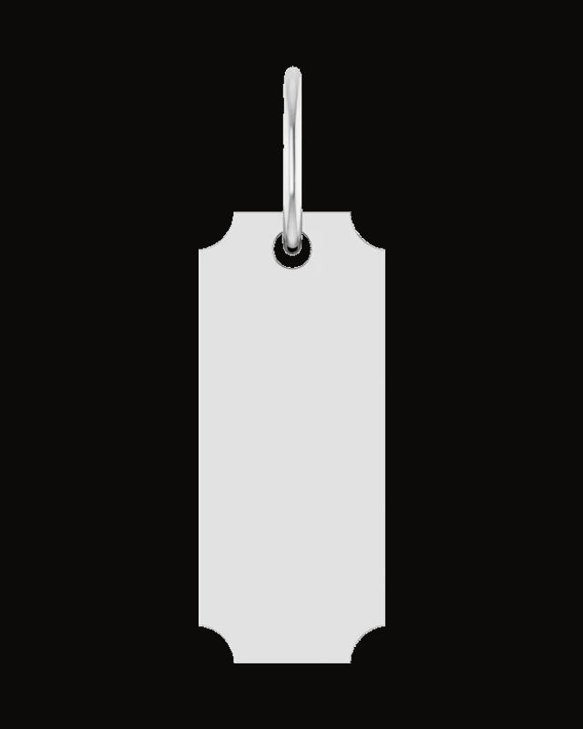Engravable Dog Tag Necklace or Pendant — Sterling Silver