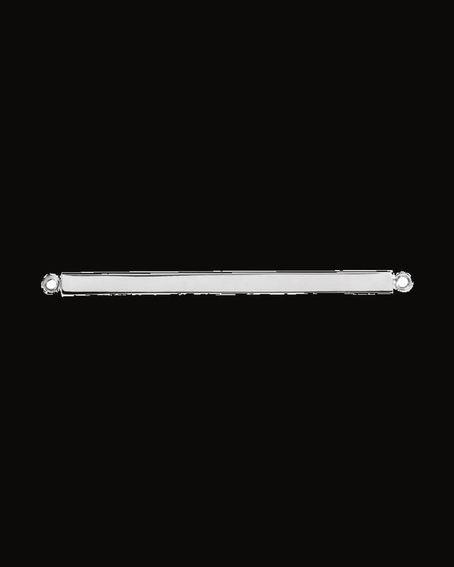 Four Sided Engravable Bar Necklace Center — Sterling Silver