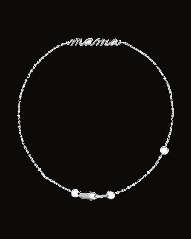 Lowercase Script "Mama" Bracelet