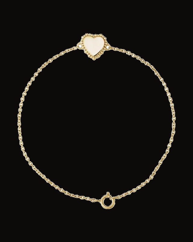 Engravable Beaded Heart Bracelet