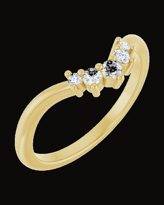 1/8 CTW Lab-Grown Diamond Contour Band — 14K Yellow Gold · 1.8 mm