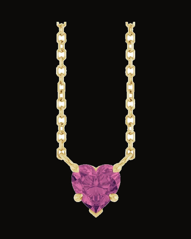 Natural Mozambique Garnet Necklace — 14K Yellow Gold · 5 x 5 mm