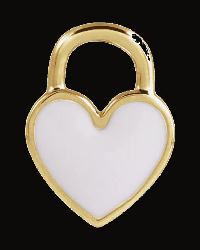 Enamel Heart Necklace or Pendant