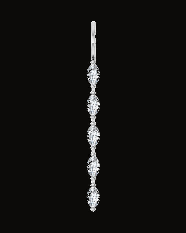 1/2 CTW Lab-Grown Diamond Bar Pendant — Rhodium-Plated on 14K White Gold