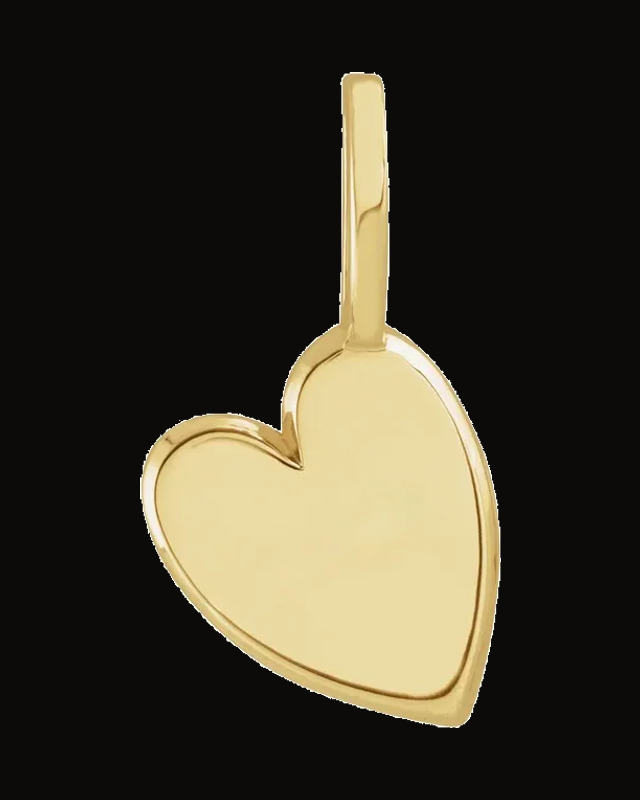 Engravable Sideways Heart Charm/Pendant