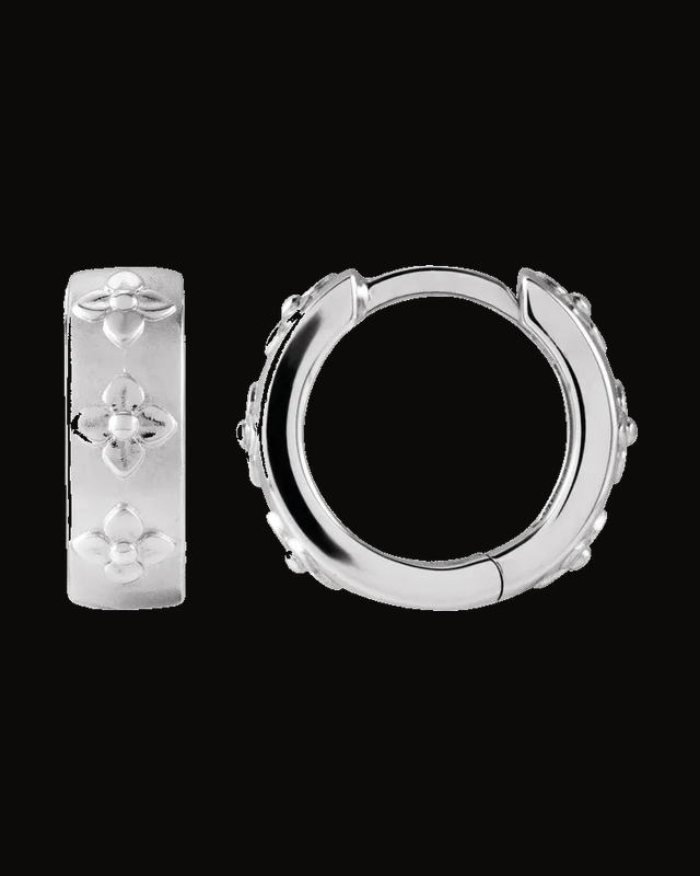Hinged Hoop Earrings — Bead Blast/Polished