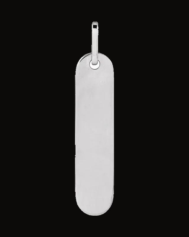 Engravable Bar Necklace or Pendant — Sterling Silver