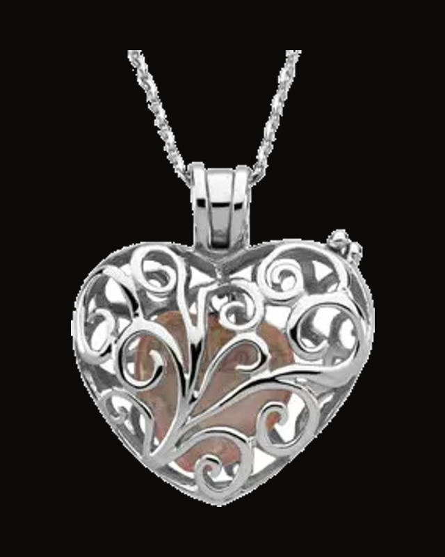 Always in my Heart Locket Necklace — Rhodium-Plated on Sterling Silver · 12 x 12 mm