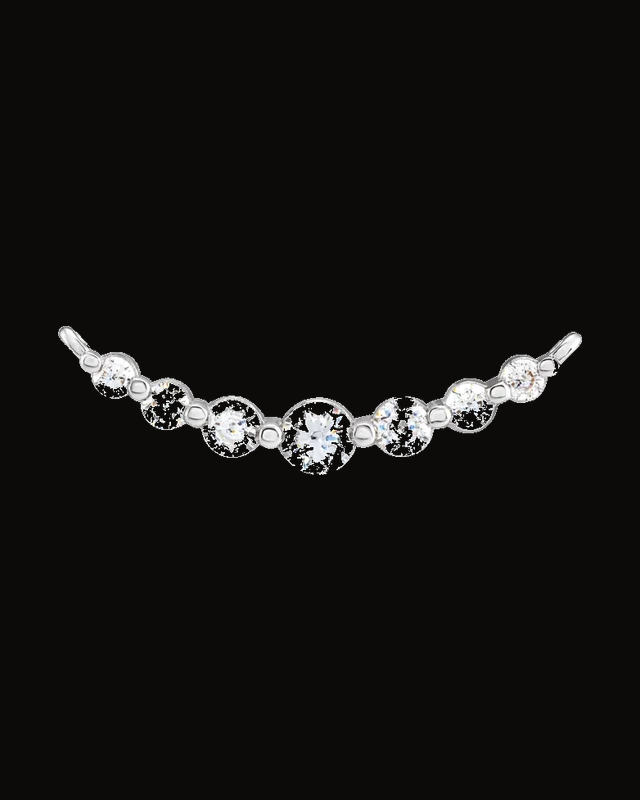 1/4 CTW Natural Diamond Bar Necklace Center — Rhodium-Plated on 14K White Gold