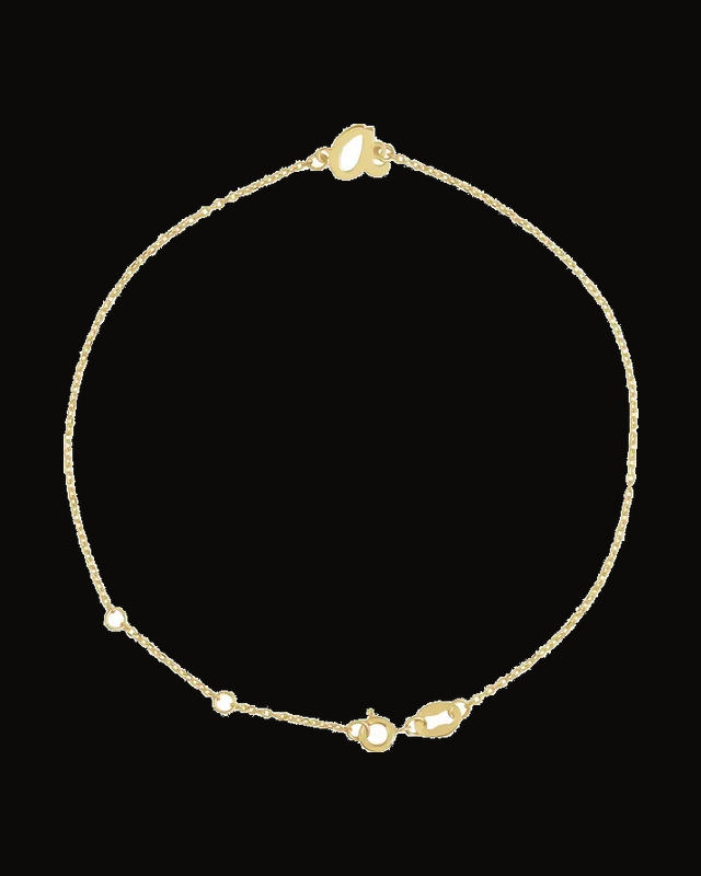 Script Initial Bracelet — 14K Yellow Gold