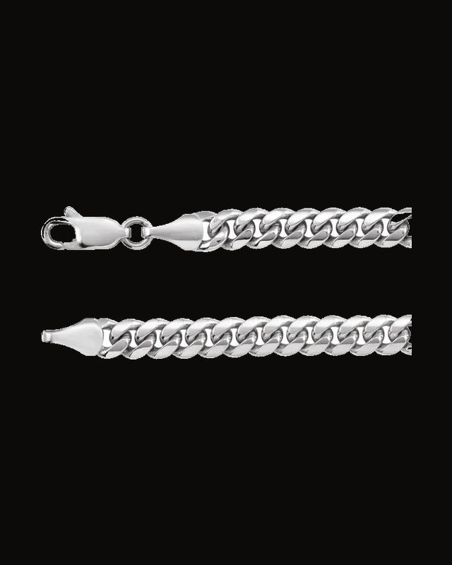 5 mm Miami Cuban Curb Chain — Sterling Silver