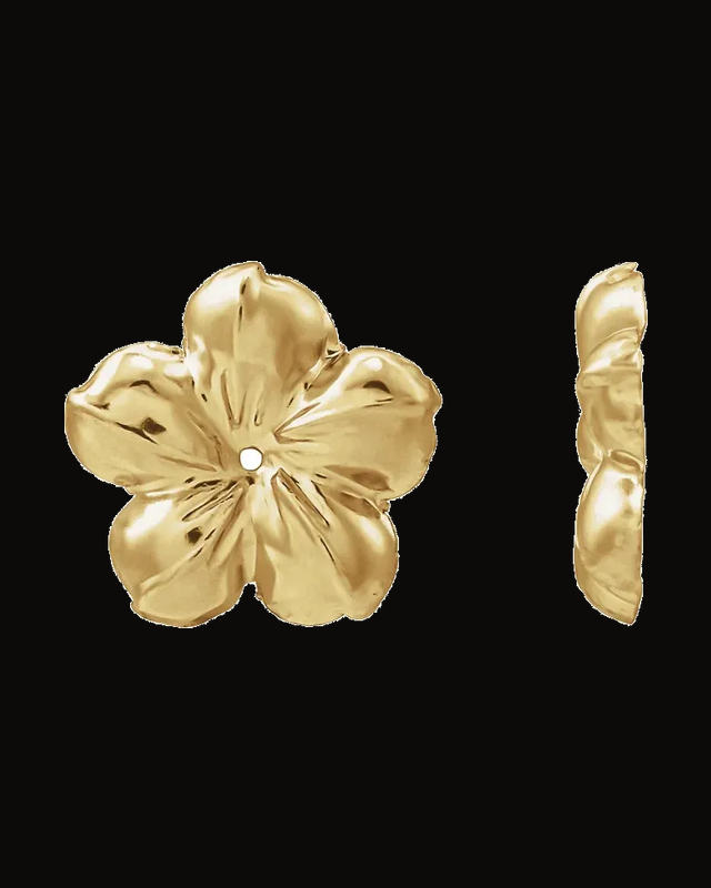 Floral-Inspired Earring Jackets — 14K Yellow Gold