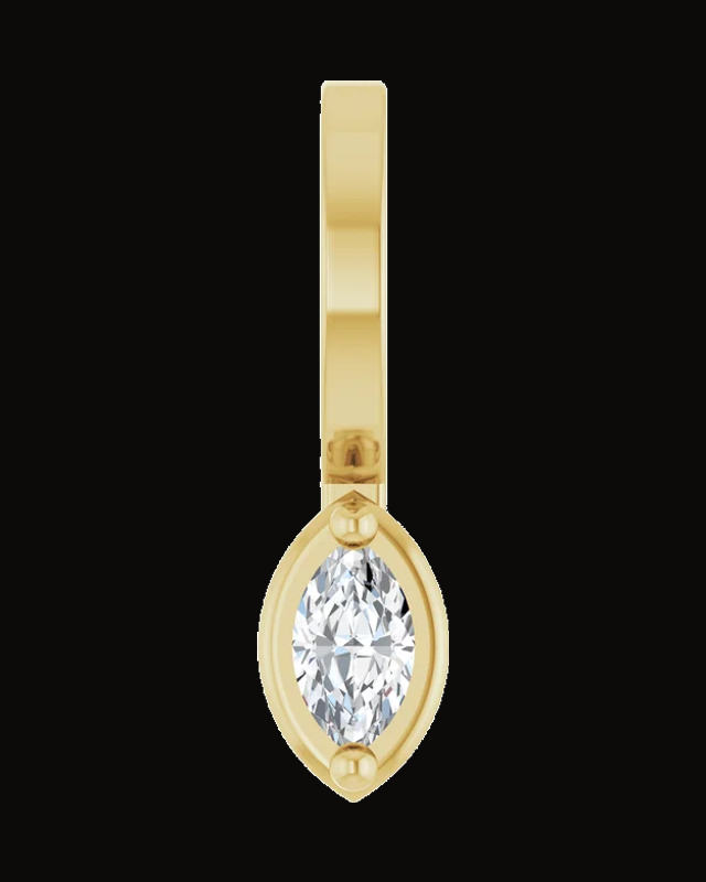 1/8 Ct Natural Diamond Solitaire Pendant — 14K Yellow Gold