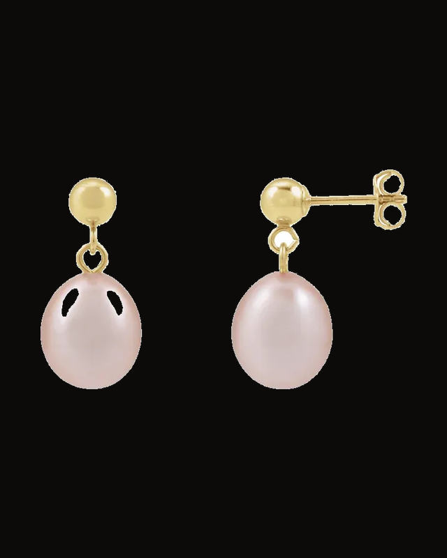 Pearl Earrings — 14K Yellow / White Gold