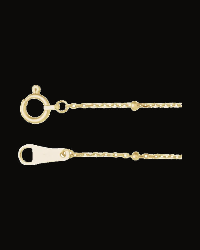 Satellite Bead Cable Chain — 10K Yellow Gold