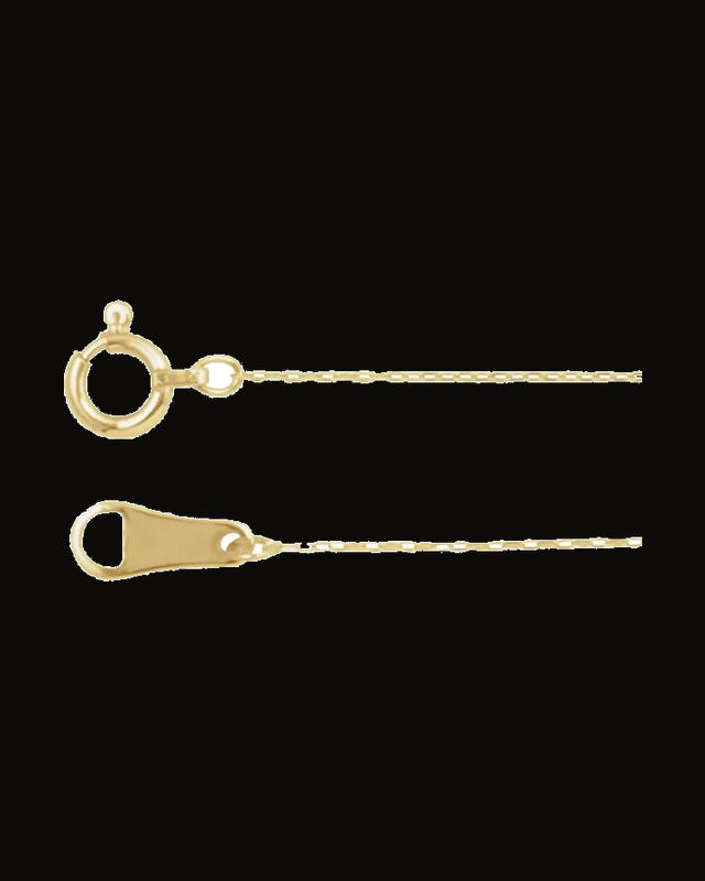 0.5 mm Diamond-Cut Cable Chain — 10K Yellow Gold