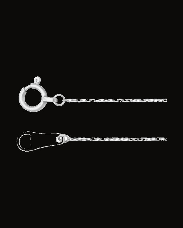 0.7 mm Diamond-Cut Cable Chain — Platinum