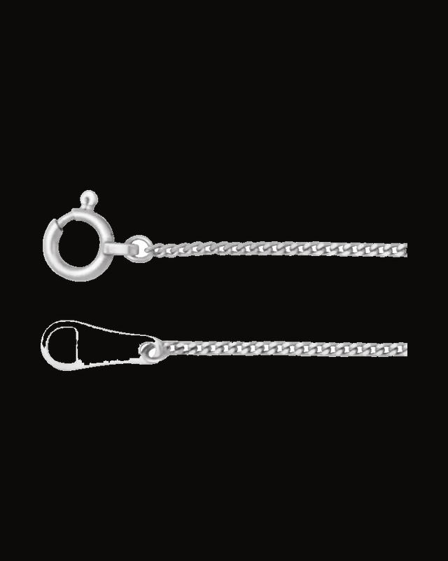 1 mm Curb Chain — Platinum