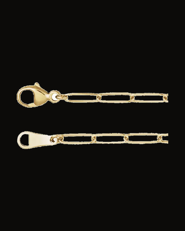 2.4 mm Paperclip-Style Chain — 18K Yellow Gold