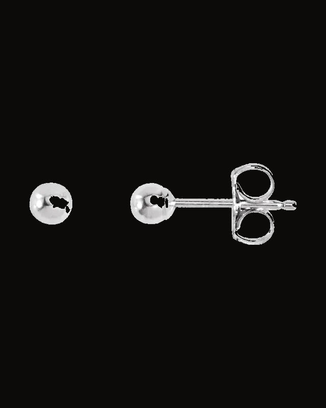 Ball Stud Earrings With Bright Finish — Sterling Silver
